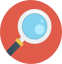 Magnifying glass icon for logging file transfers to USB devices.