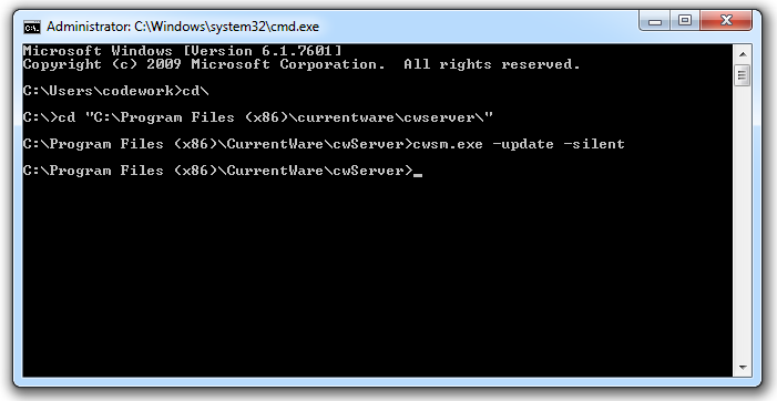 upgrading the CurrentWare database