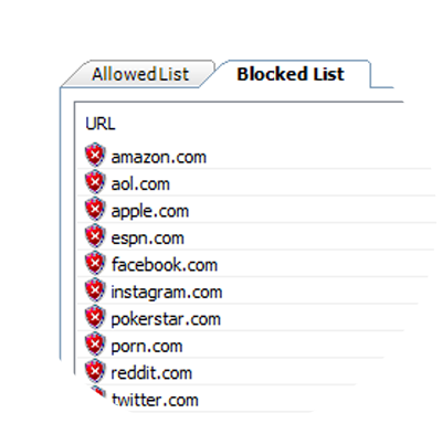 <b>Website URL Filter</b>