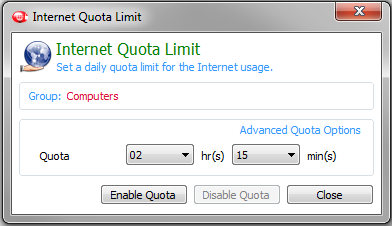 Internet Quota Limit