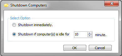 remotely shutdown idle computers