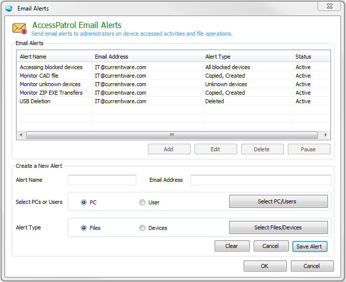 Data Loss Prevention Email Alerts