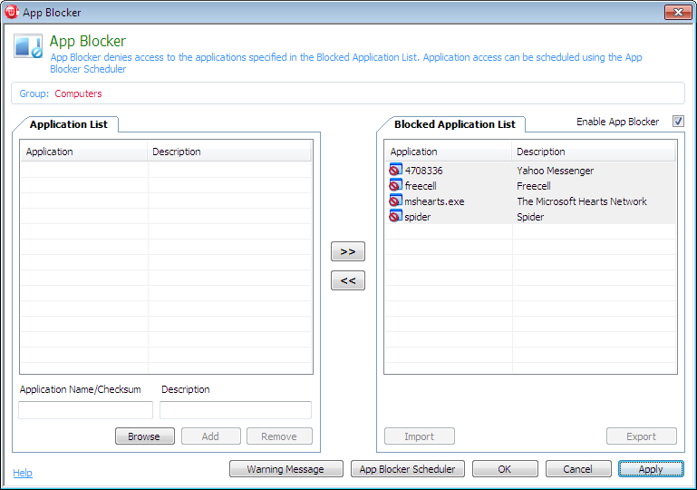 application blocker