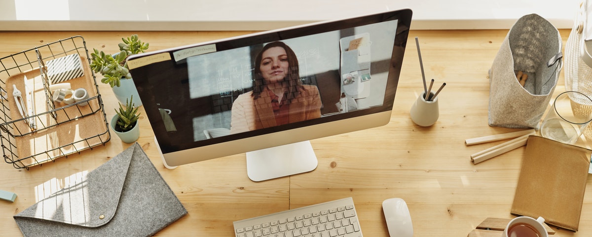 Photo of someone on a video call