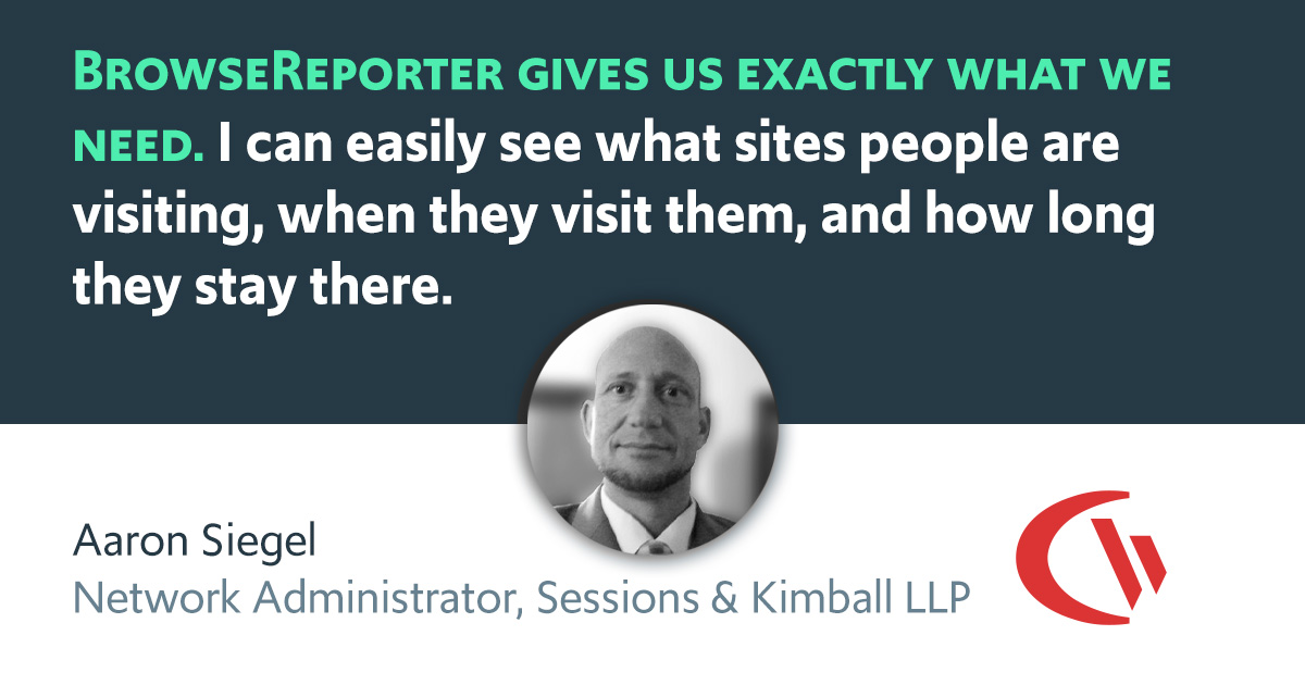 BrowseReporter gives us exactly what we needed. I can easily see exactly what sites people are visiting, when they visit them, and how long they stay there.