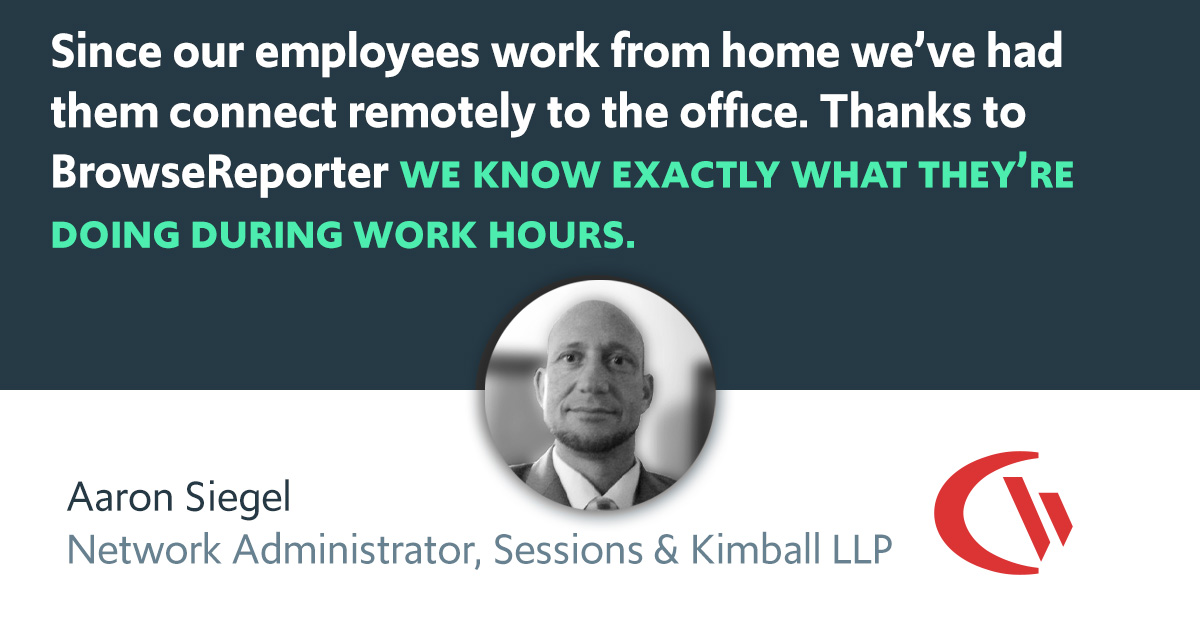 Since we’ve let employees work from home we’ve had to have them connect remotely to the office. Thanks to BrowseReporter we know exactly what they’re doing during work hours