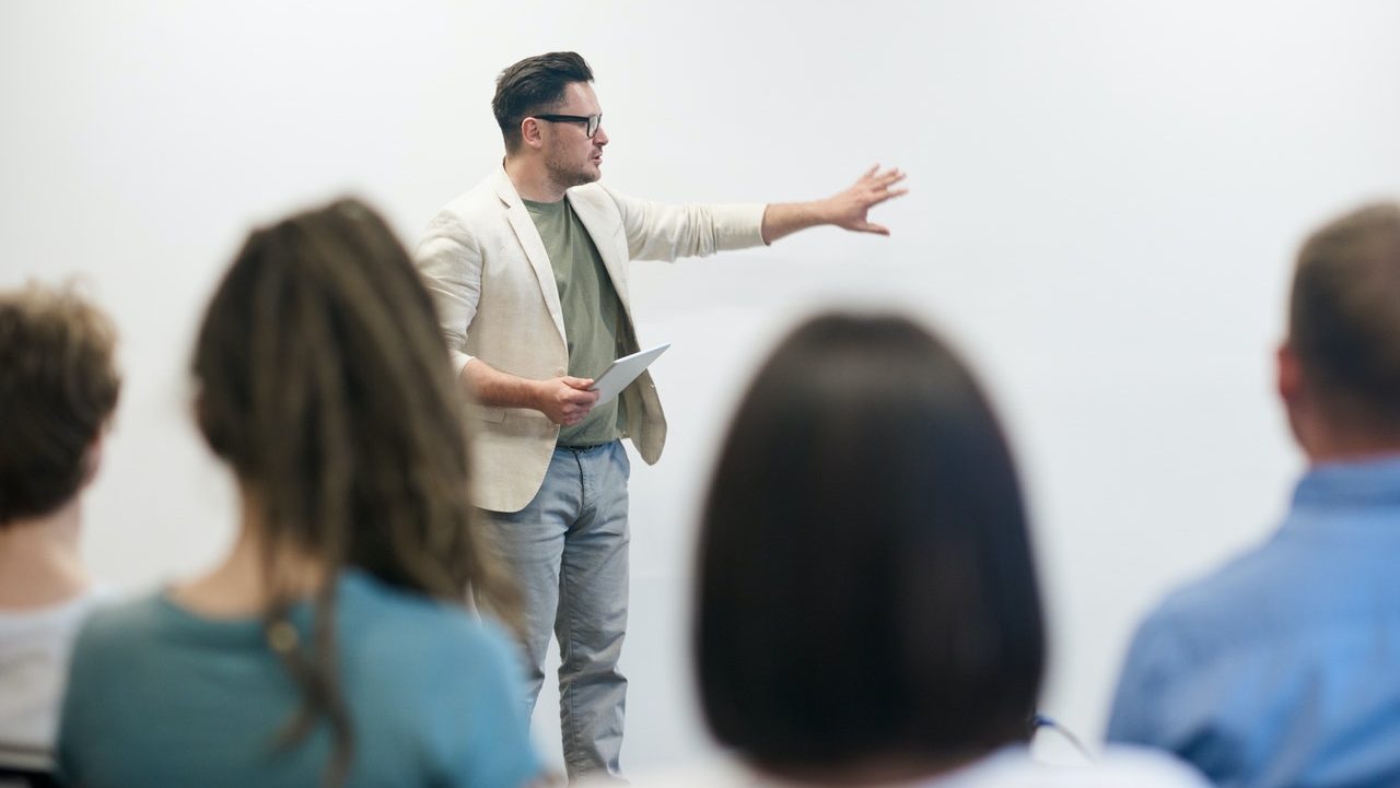 Man giving a presentation