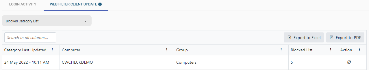 Web Filter Update