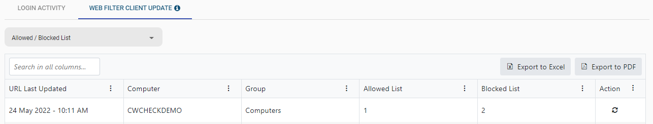 Web Filter Log 1