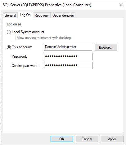 SQL Service Properties