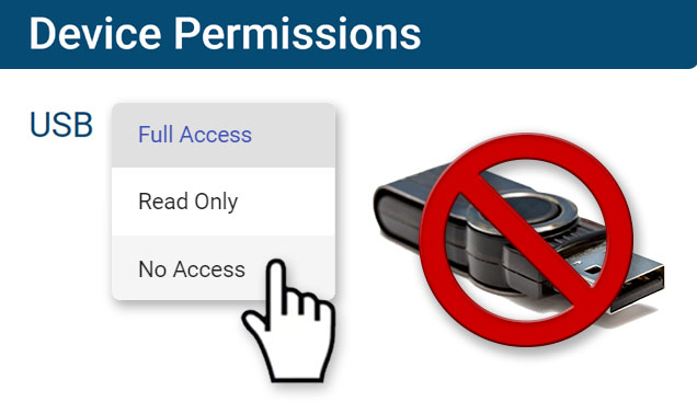 AccessPatrol peripheral device permissions mockup block usb