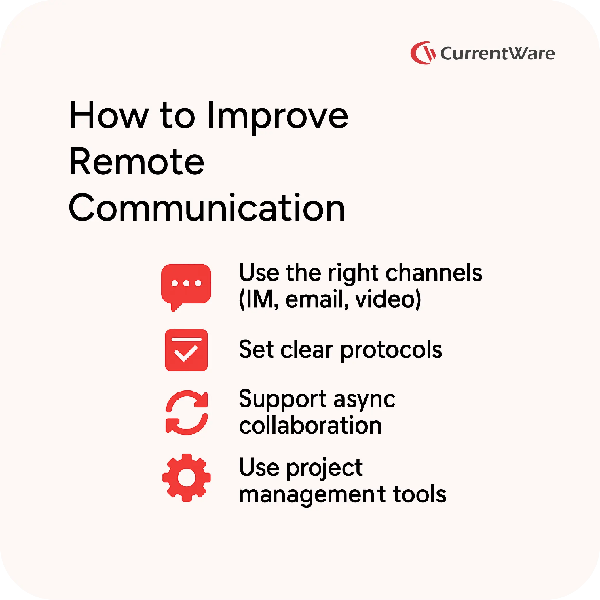 How to improve remote communication